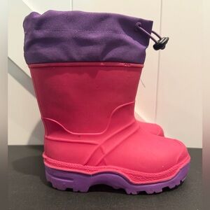 Pink and Purple Kids' Rain Boots